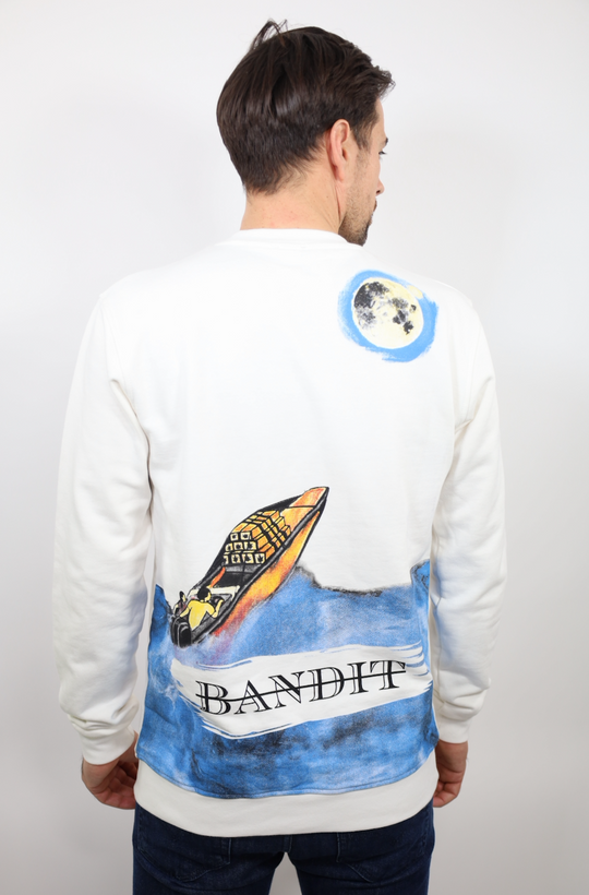 Sweatshirt "Zodiac Odyssey" – Aventure Zodiaque-blanc