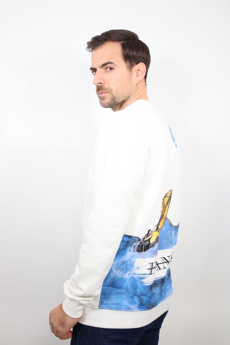 Sweatshirt "Zodiac Odyssey" – Aventure Zodiaque-blanc