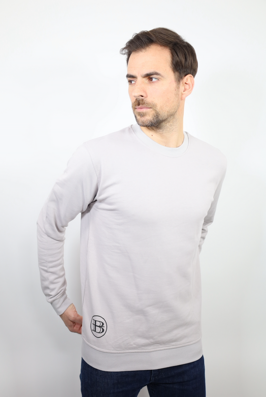 Sweatshirt "Reverse Highlight" – Signature Arrière-Gris