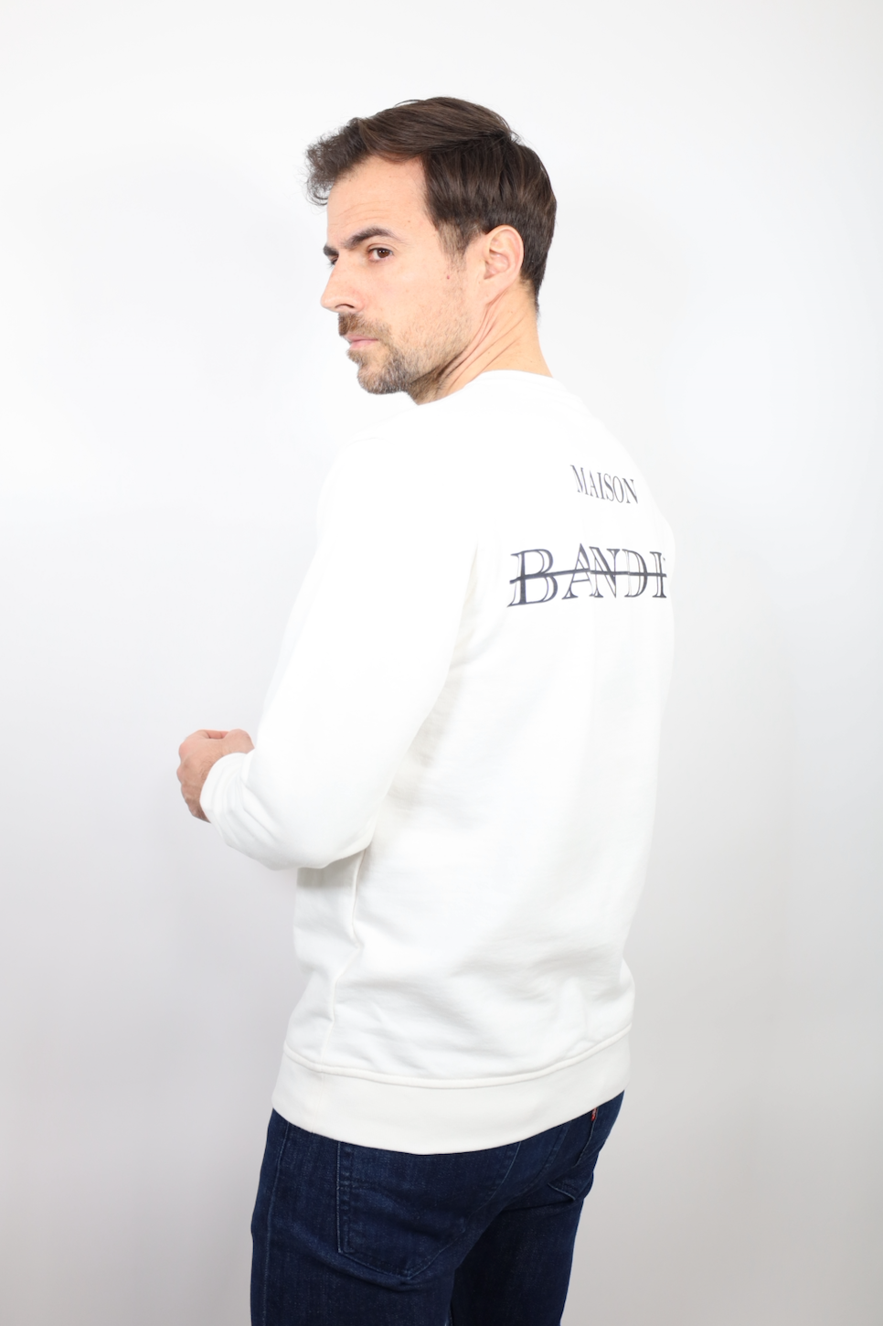 Sweatshirt "Reverse Highlight" – Signature Arrière-blanc