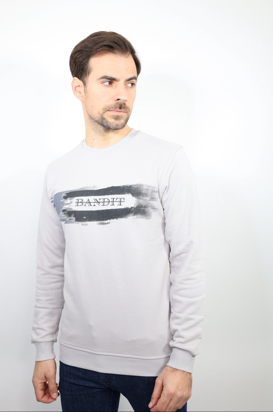 Sweatshirt "Painted Trail" – Trace de Créativité-Gris