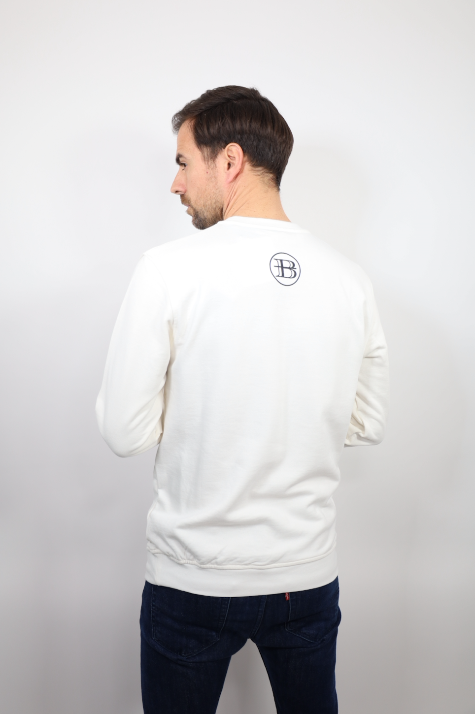 Sweatshirt "Painted Trail" – Trace de Créativité-Blanc