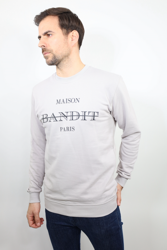 Sweatshirt "Bold Identity" – Affirmation Frontale-Gris