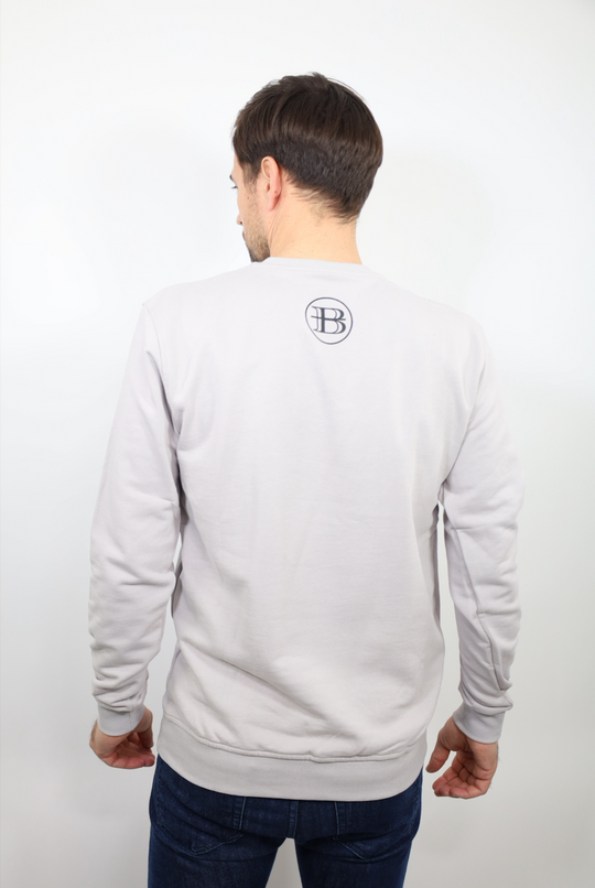 Sweatshirt "Bold Identity" – Affirmation Frontale-Gris