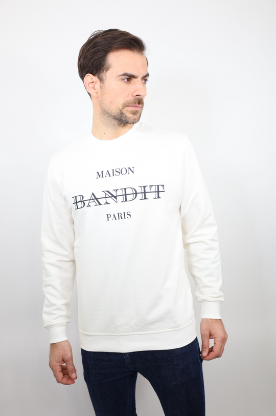 Sweatshirt "Bold Identity" – Affirmation Frontale-Blanc